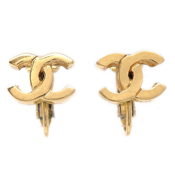 CHANEL Mini CC Earrings Clip-On Gold 233 58197