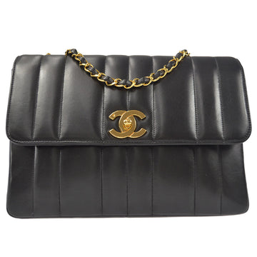 CHANEL Mademoiselle Double Chain Shoulder Bag Lambskin 27225