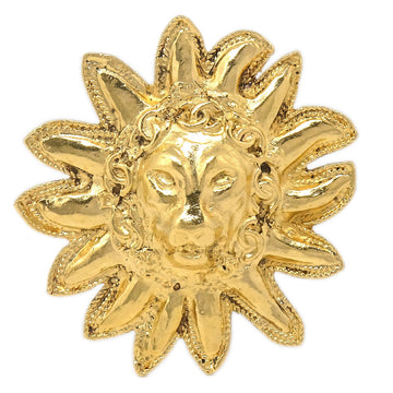 CHANEL Lion Pin Corsage Gold 57957