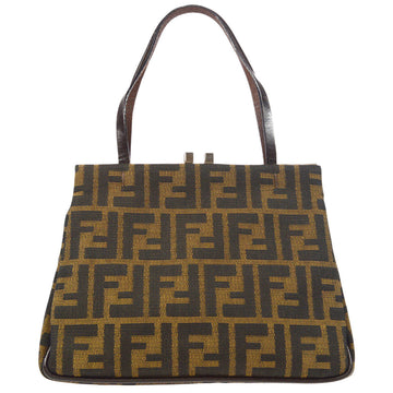 FENDI Zucca Handbag Brown 76169