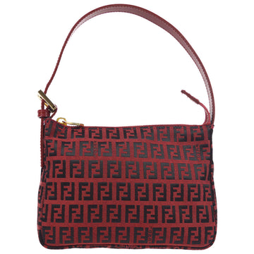 FENDI Zucchino Handbag Red 66351
