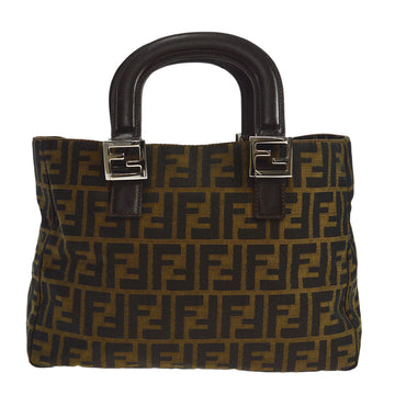 FENDI Zucca Tote Handbag Brown 96410