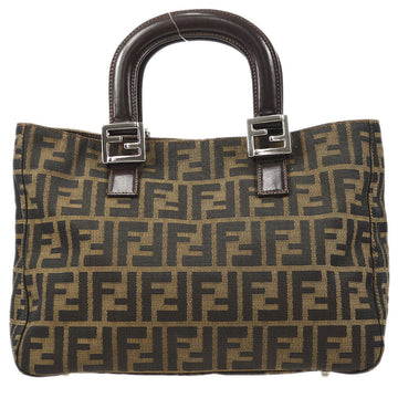 FENDI Zucca Tote Handbag Brown 66776