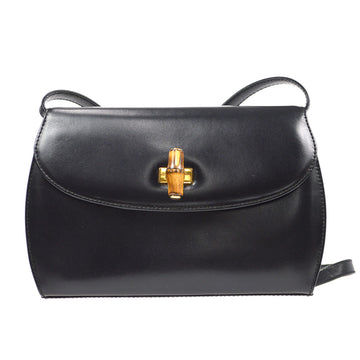 GUCCI Bamboo Line Shoulder Bag Black 76891