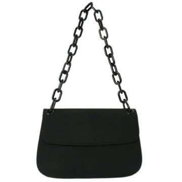 PRADA Plastic Chain Shoulder Bag Black 77352