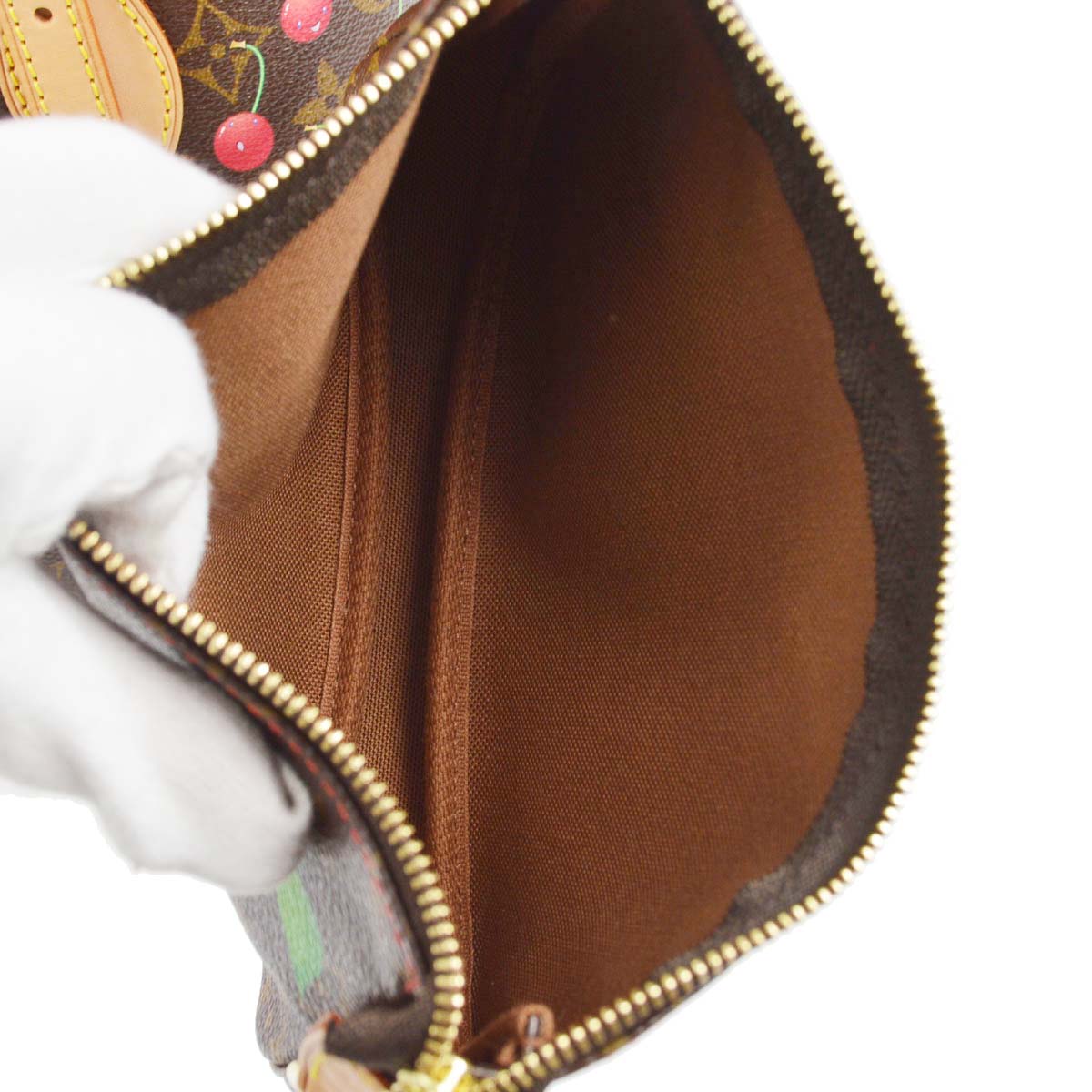 LOUIS VUITTON Bucket PM Monogram Cherry Canvas Brown Shoulder Tote Bag  M95012