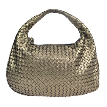 BOTTEGA VENETA Intrecciato Hobo Handbag Metallic Gold 27804