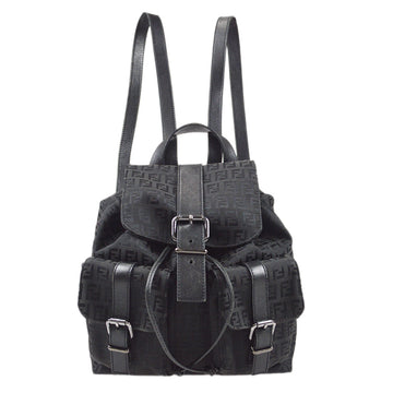FENDI Zucchino Drawstring Backpack Black 87580