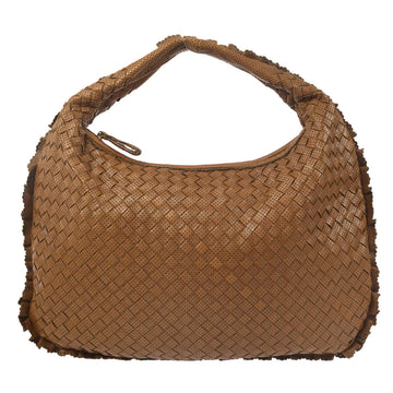 BOTTEGA VENETA Intrecciato Hobo Handbag Brown 88076