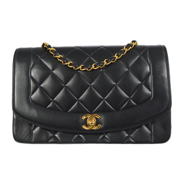 CHANEL 1991-1994 Diana Flap Medium Black Lambskin 66829