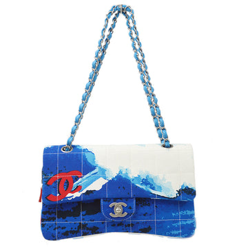 CHANEL 2002 Spring-Summer Surf Line Flap Medium Canvas 77149