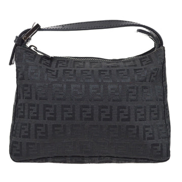 FENDI Zucchino Handbag Black 87927