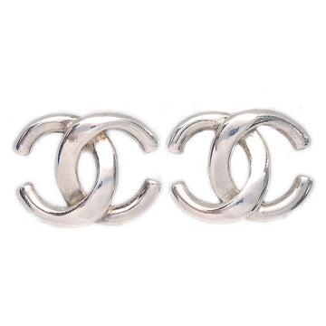 CHANEL 2001 Spring Studs Earrings Silver 01P 87961