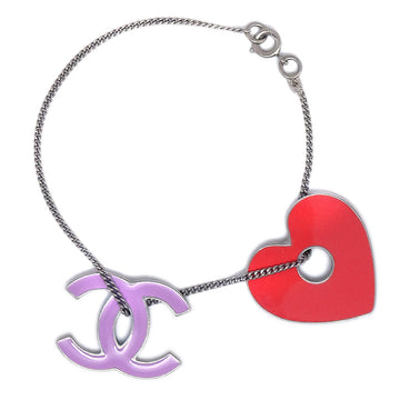 CHANEL Heart Bracelet Silver 04P 87991