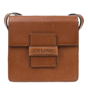 CELINE Shoulder Bag Brown 67493