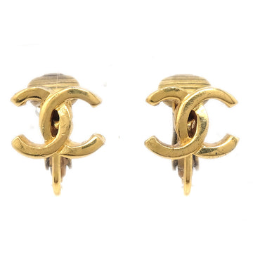 CHANEL Mini CC Earrings Clip-On Gold 233 97507