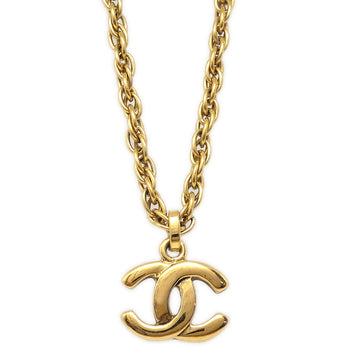 CHANEL Mini CC Gold Chain Pendant Necklace 97562