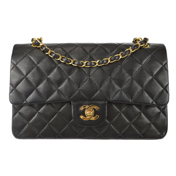 CHANEL 1991-1994 Classic Double Flap Medium Black Lambskin 97708