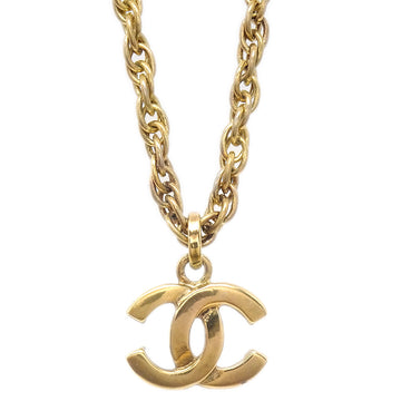 CHANEL Mini CC Gold Chain Pendant Necklace Gold 68018