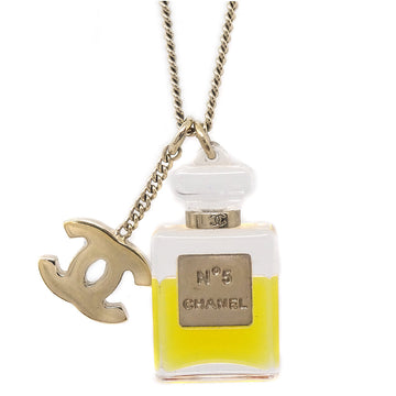 CHANEL Perfume Bottle Gold Chain Pendant Necklace 04A Gold 68023