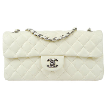 CHANEL 2004-2005  East West SHW White Lambskin 97645