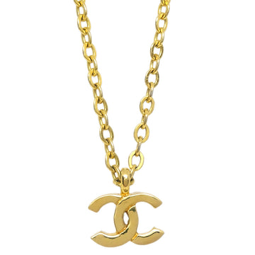 CHANEL Mini CC Gold Chain Pendant Necklace 376 78519