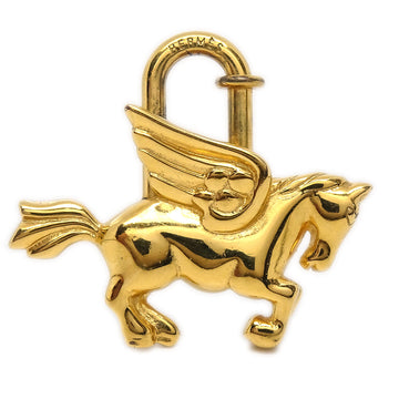 HERMES Pegasus 1993 Limited Cadena Lock Bag Gold Small Good 88827
