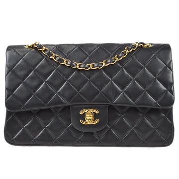 CHANEL 1997-1999 Classic Double Flap Medium Black Lambskin 97313