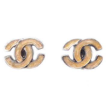 CHANEL Piercing Earrings Beige 00T 68024