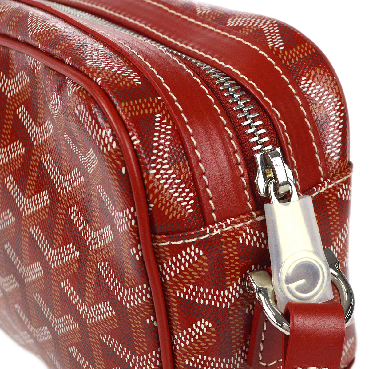 Goyard Sac Cap Vert Crossbody Shoulder Bag PVC Leather Red MAE020223 98381