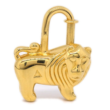 HERMES Lion 1997 Cadena Lock Bag Charm Gold Small Good 78441