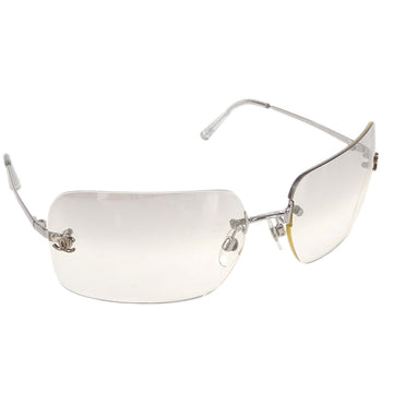 CHANEL Sunglasses Eyewear Clear Small Good 78629