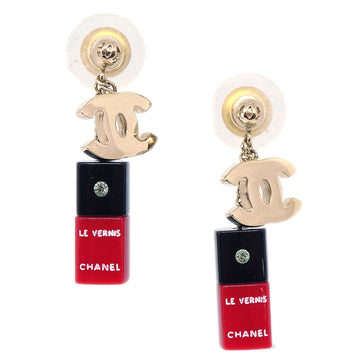 CHANEL Dangle Piercing Earrings 04A Rhinestone 78642