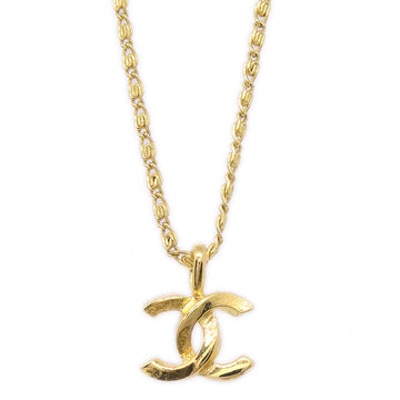 CHANEL Mini CC Gold Chain Pendant Necklace 1982 78439