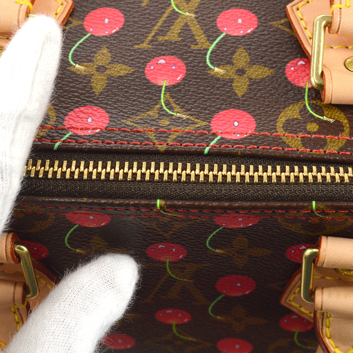 Louis Vuitton Speedy 25 Handbag Monogram Cherry Murakami M95009 Sp0055  Auction