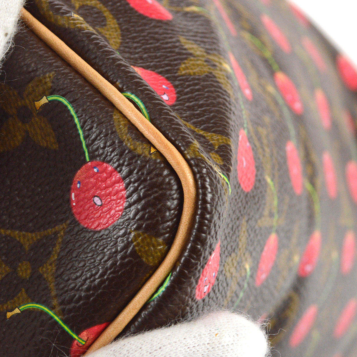 Louis Vuitton Speedy 25 Handbag Monogram Cherry Murakami M95009