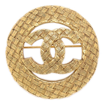 CHANEL Medallion Brooch Pin Gold 1267/29 98244