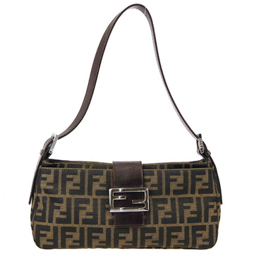 FENDI Zucca Shoulder Bag Brown 78742