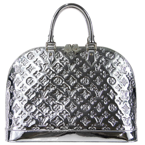 Louis Vuitton Alma MM Handbag Monogram Miroir Silver M93623 MI4008 28128