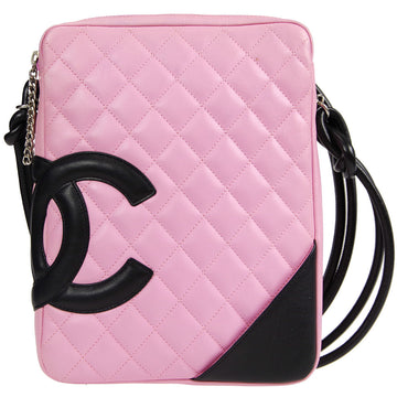 CHANEL * Cambon Ligne Shoulder Bag Pink Calfskin 98901