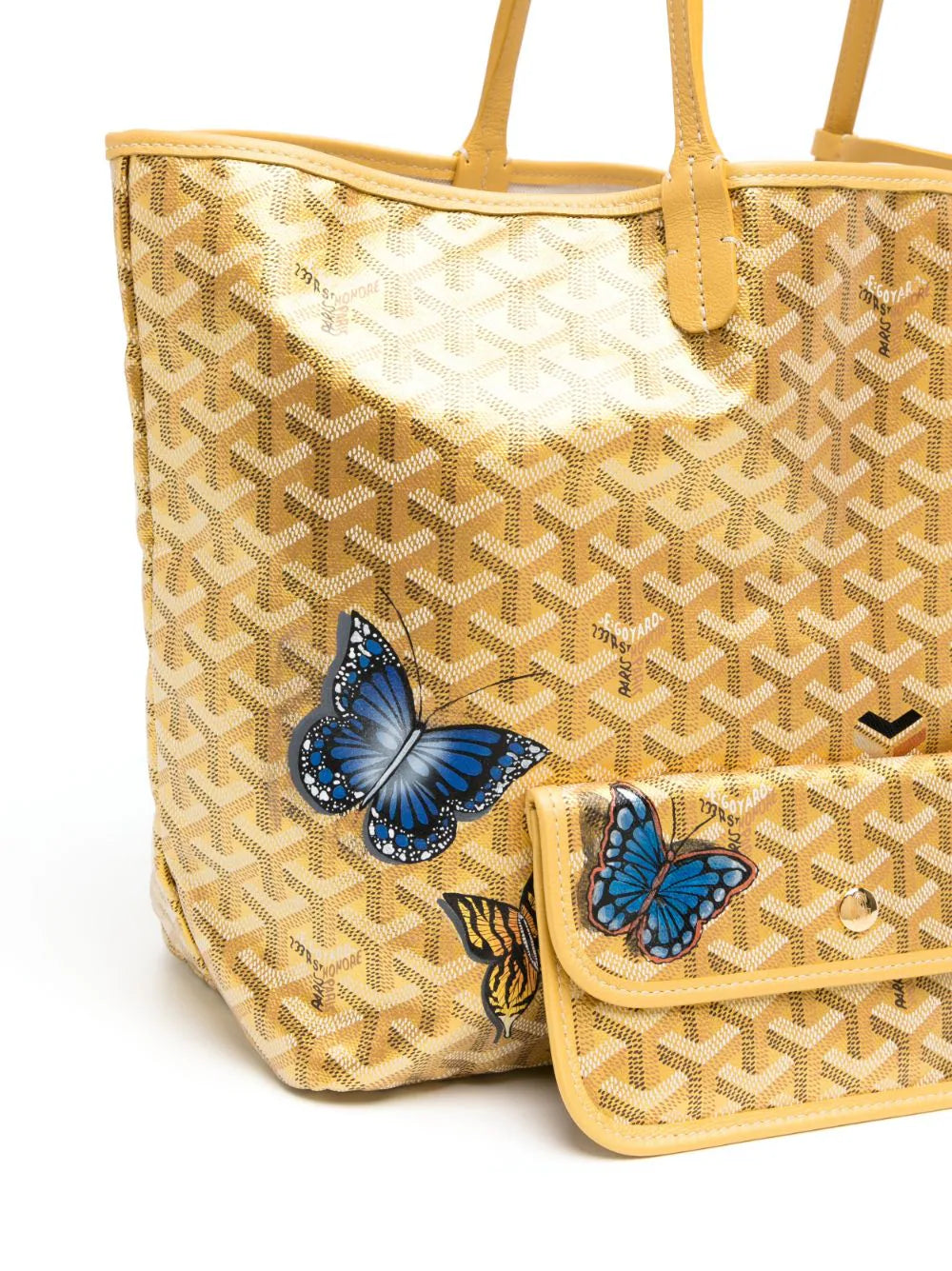 Goyard Customized Grey 'Butterflies' Monogram St Louis PM Bag at