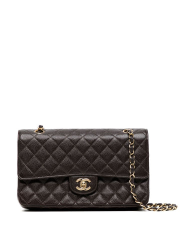 CHANEL Caviar Brown Double Flap