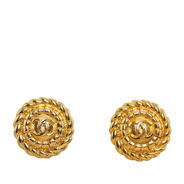 CHANEL CC Clip On Earrings Costume Earrings