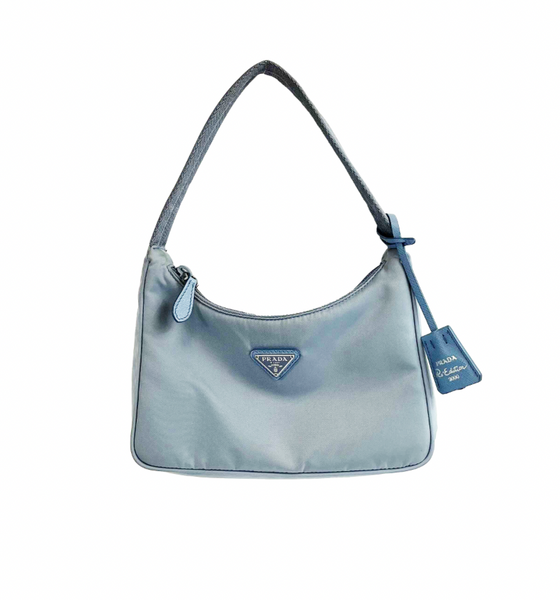 Light blue prada purse sale