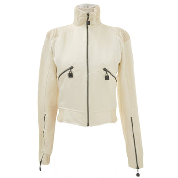 CHANEL 2003 Made Cc Mark Zip Blouson Ivory