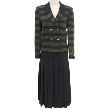 CHANEL Striped Co-Ord Sets Green/Black