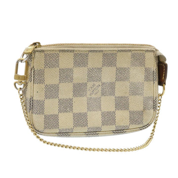 LOUIS VUITTON Damier Azur Mini Pochette Accessoires Pouch N58010 LV Auth 26892