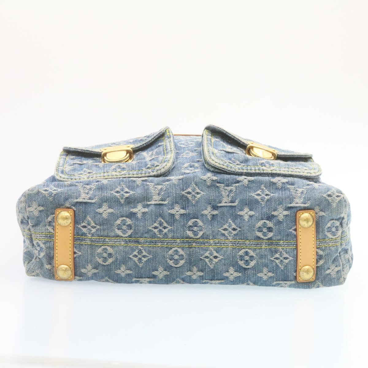 LOUIS VUITTON Monogram Denim Buggy GM Shoulder Bag Blue M95048 LV