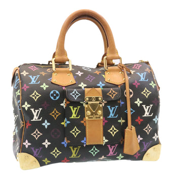 Handbags Louis Vuitton Louis Vuitton Monogram Multicolor Mini Speedy Hand Bag White M92645 Auth 26093