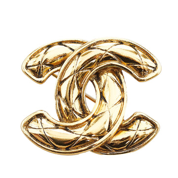 CHANEL CC Quilted Brooch Costume Brooch